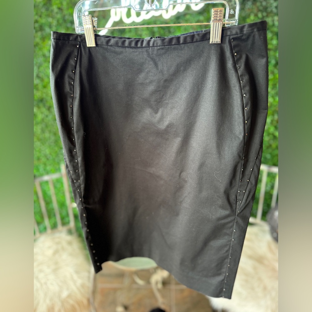 French Connection Black Pencil Skirt with Rhinestones size 6